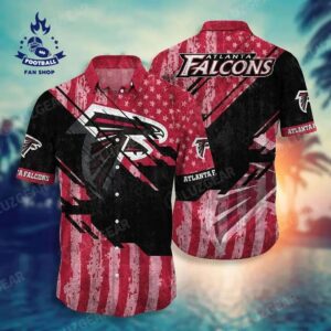 Atlanta Falcons Nfl Football Hawaiian Graphic Print Short Sleeve Hawaiian Shirt