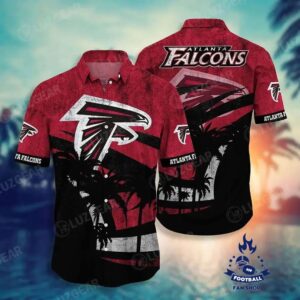 Atlanta Falcons Nfl Hawaii Shirt Graphic Tropical Patterns Short Sleeve Hot Summer