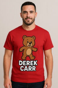 Cartoon Bear Red ft Derek Carr player NFL shirt 2 Cartoon Bear Red ft Derek Carr player NFL shirt