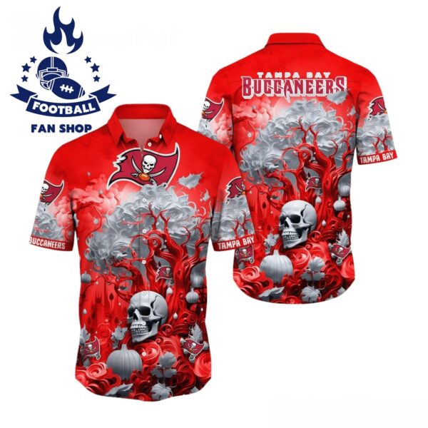 Tampa Bay Buccaneers Skull Adventure Hawaiian Shirt