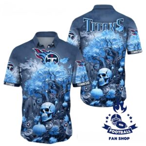 Tennessee Titans Halloween Skull Pumpkin Hawaiian shirt