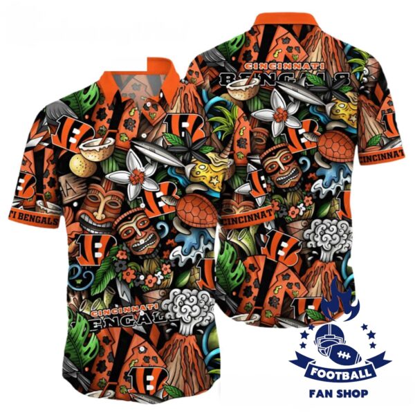 Tiki Cincinnati Bengals Hawaiian Shirt For Men And Women