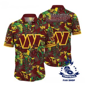 Washington Commanders Hawaiian Shirt Sunsets
