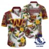 Washington Commanders Hawaiian Shirt Tropical Floral Paradise
