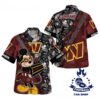Washington Commanders Logo And Mickey Mouse Hawaiian Shirt