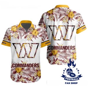 Washington Commanders Tropical Hawaiian Shirt