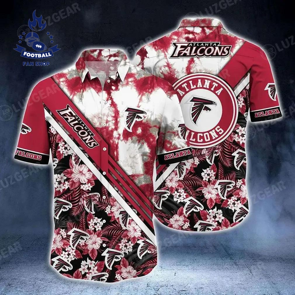 Atlanta Falcons Nfl Hawaiian Shirt Graphic American Flag 3D Printed Short Shirt Best Gift For Fans
