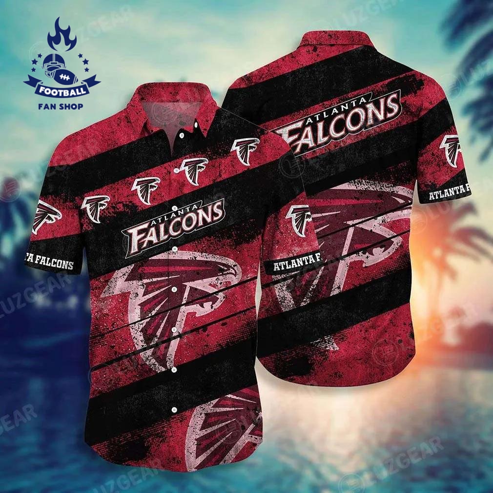 Atlanta Falcons Nfl Hawaiian Shirt Graphic Tropical Patterns Short Sleeve New Hot Trend Summer For Best Fans