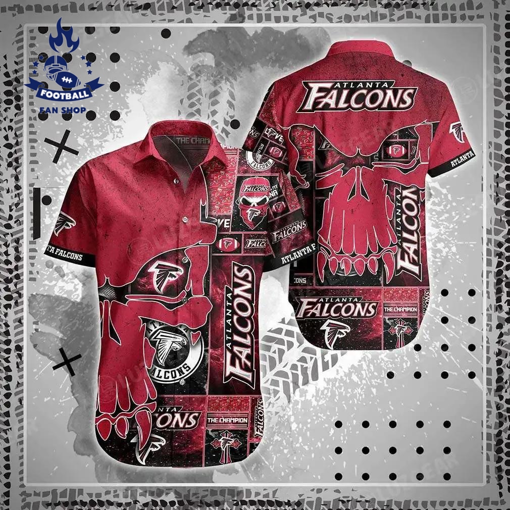 Atlanta Falcons Nfl Hawaiian Shirt Skull Printed 3D New Trend Summer For Best Fans