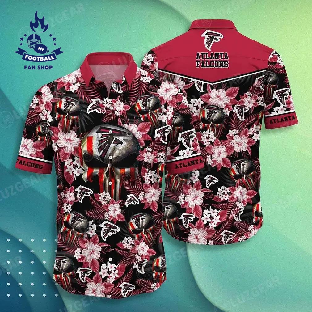 Atlanta Falcons Nfl Hawaiian Shirt Skull Punisher Printed 3D New Trend Summer For Your Loved Ones