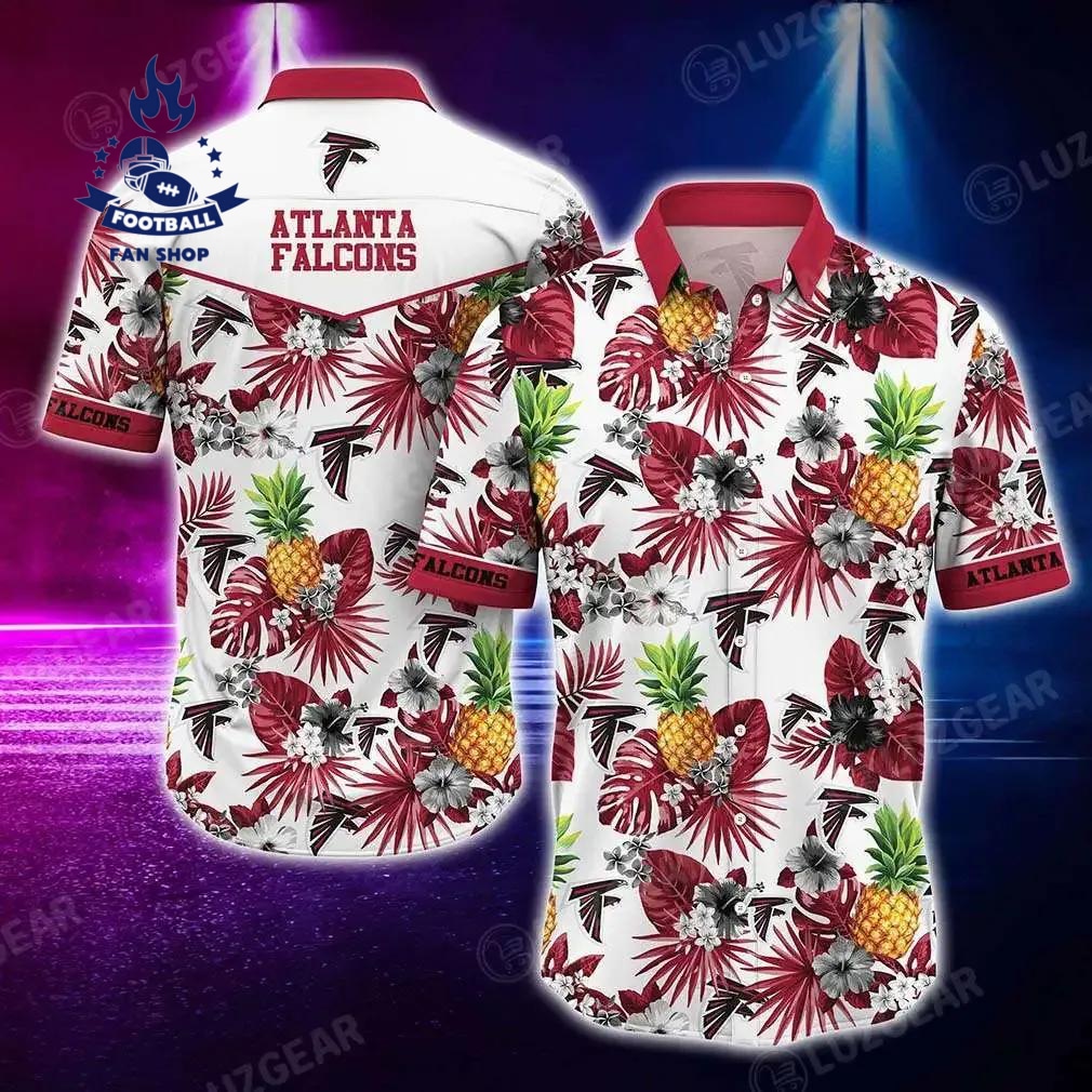 Atlanta Falcons Nfl Hawaiian Shirt Tropical Patterns Graphic Gift For Fan Nfl