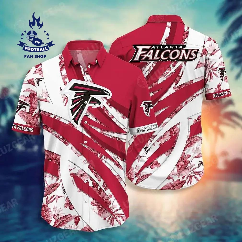 Atlanta Falcons Nfl Hawaiian Shirt Tropical Patterns New Trend Summer For Sports Football Fans