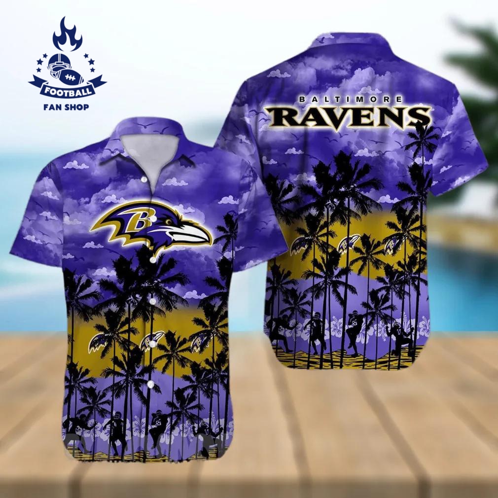 baltimore ravens nfl flower summer best selling hawaiian shirt nfl hawaiian shirt 2dztc