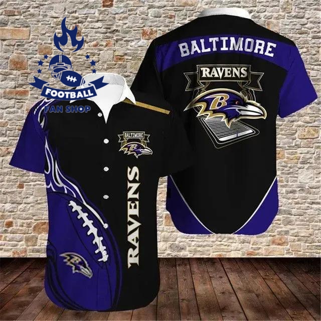 Baltimore Ravens Nfl Gift For Fan Football Graphic Print Hawaiian Shirt