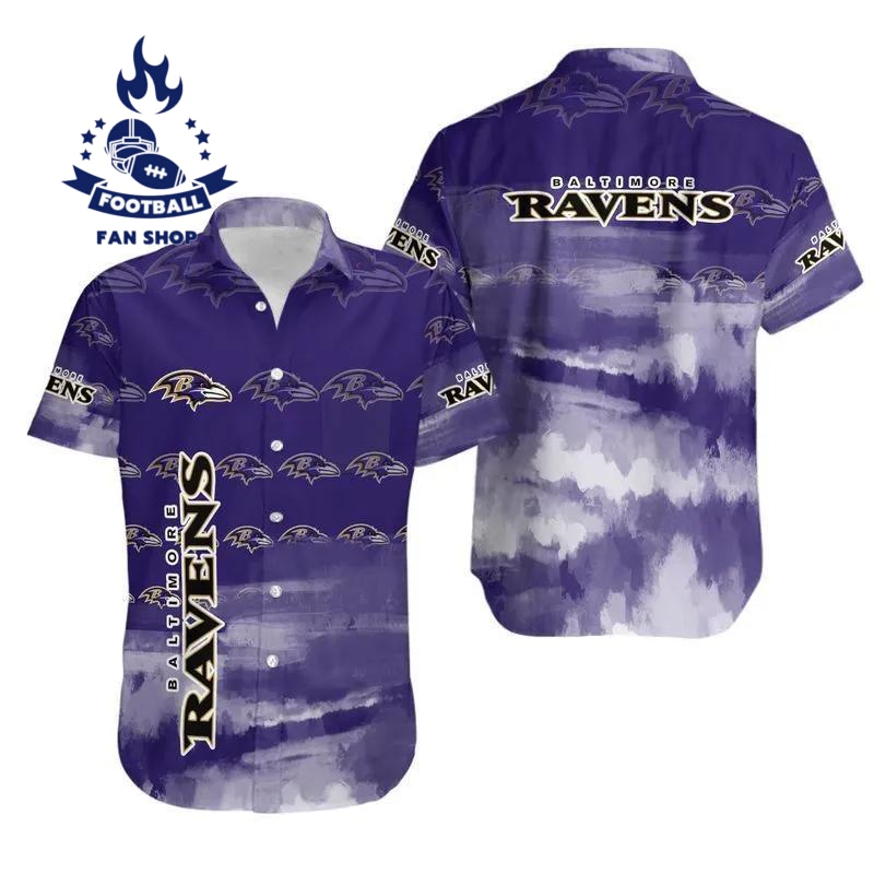 baltimore ravens nfl gift for fan hawaiian graphic print short sleeve hawaiian shirt nfl hawaiian shirt z2b57