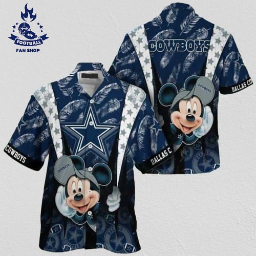 Cool Mickey Mouse Disney Dallas Cowboys Hawaiian Shirt 00r