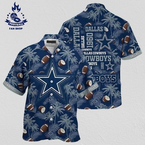 Dallas Cowboys Hawaiian Shirt Coconut Tree Pattern Summer Beach Gift