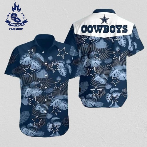 Dallas Cowboys Hawaiian Shirt Palm Leaves Pattern All Over Print ONO