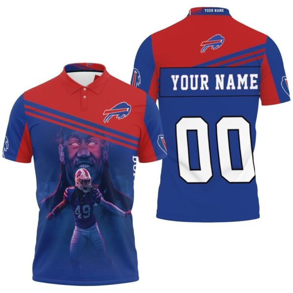 49 Tremaine Edmunds 49 Buffalo Bills Great Player 2020 Nfl Season Personalized 3D All Over Print Polo 1