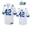 Anthony Barr 42 Dallas Cowboys Super Bowl LVII Super Bowl LVII White Men Game Jersey 1