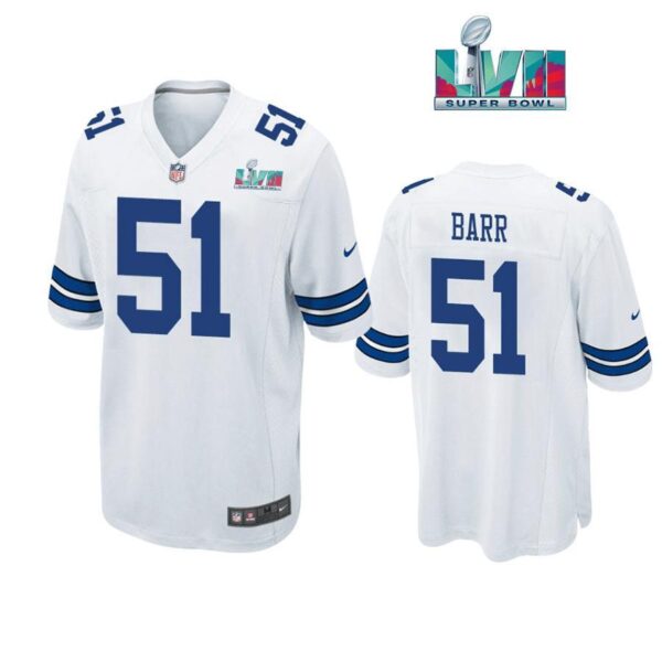 Anthony Barr 51 Dallas Cowboys Super Bowl LVII Super Bowl LVII White Men Game Jersey 1