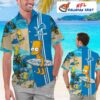 Bart Simpson Beach Vibe Detroit Lions Hawaiian 1