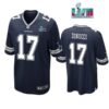 Ben Dinucci 17 Dallas Cowboys Super Bowl LVII Super Bowl LVII Navy Men Game Jersey 1