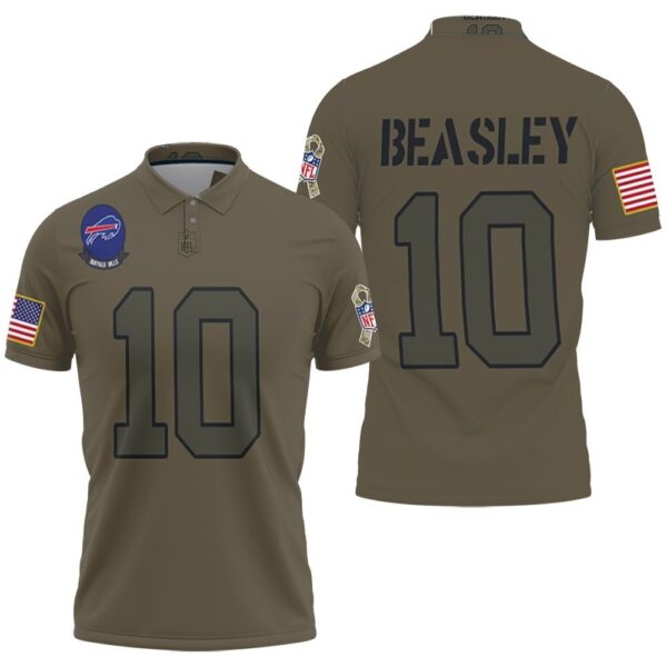 Buffalo Bills Cole Beasley 10 Nfl Great Player Camo 2019 Salute To Service Custom Bills Fans Polo 1