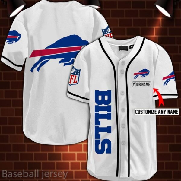 Buffalo Bills Nfl 3d Digital Printed Personalized Logo Baseball Jersey 1