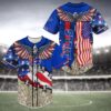 Buffalo Bills US Flag Eagle Baseball Jersey 1