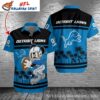 Cartoon Gridiron Customizable Detroit Lions Mickey Hawaiian 1