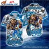 Charging Lion Detroit Lions Stormy Wave Hawaiian 1