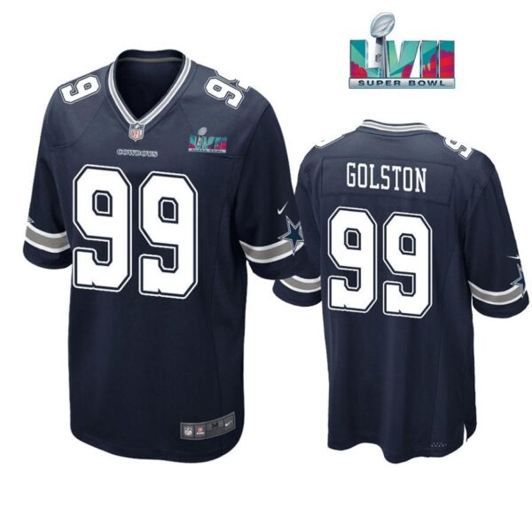 Chauncey Golston 99 Dallas Cowboys Super Bowl LVII Super Bowl LVII Navy Men Game Jersey 1