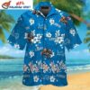 Classic Blue Floral Detroit Lions Hawaiian Aloha 1