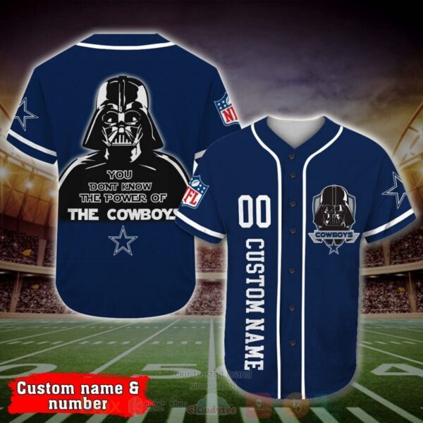 Dallas Cowboys Darth Vader Nfl Baseball Jersey 1