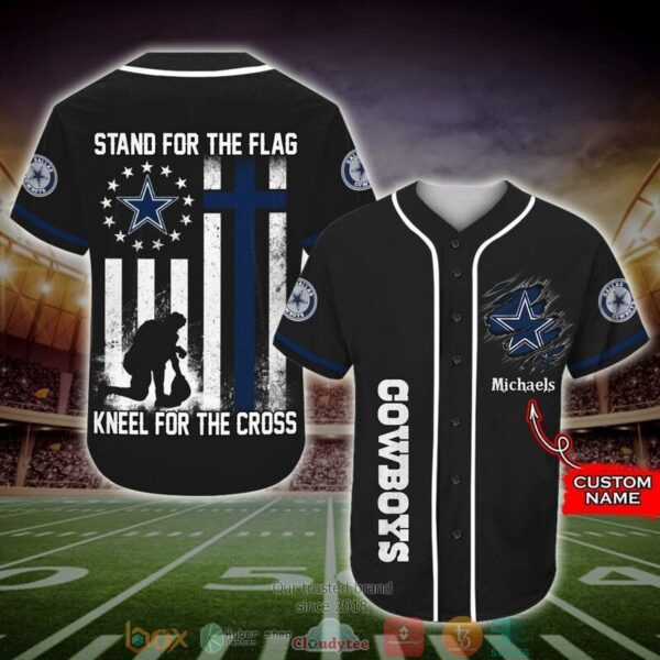 Dallas Cowboys Nfl Stand For The Flag Baseball Jersey 1