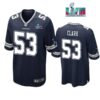 Damone Clark 53 Dallas Cowboys Super Bowl LVII Super Bowl LVII Navy Men Game Jersey 1