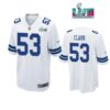 Damone Clark 53 Dallas Cowboys Super Bowl LVII Super Bowl LVII White Men Game Jersey 1