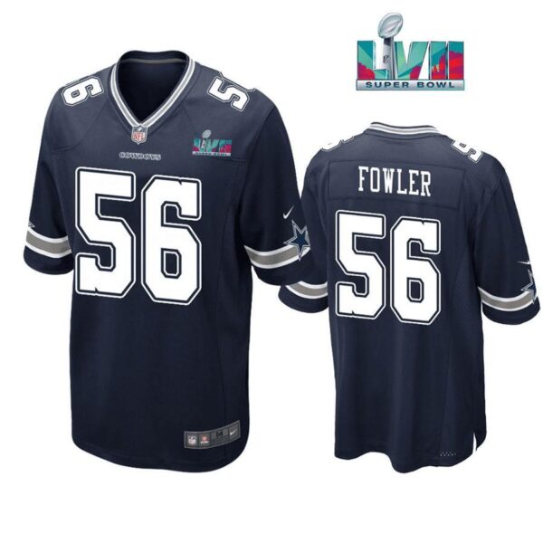 Dante Fowler Jr. 56 Dallas Cowboys Super Bowl LVII Super Bowl LVII Navy Men Game Jersey 1