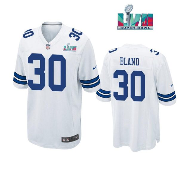 Daron Bland 30 Dallas Cowboys Super Bowl LVII Super Bowl LVII White Men Game Jersey 1