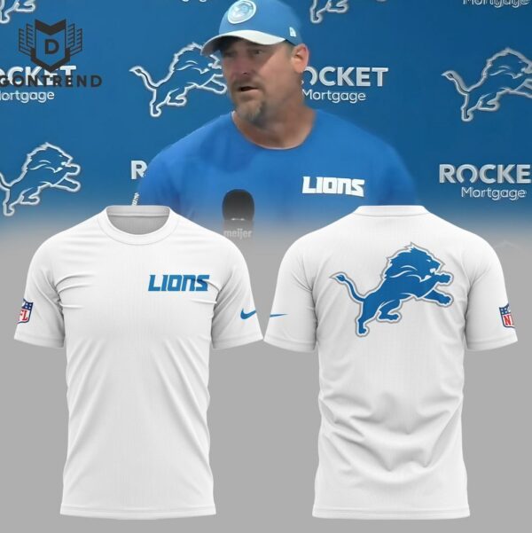 Detroit Lions 2025 Design 3D TShirt White 1