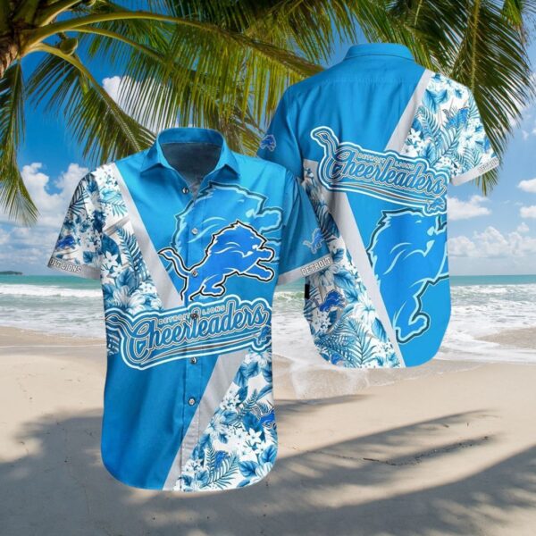 Detroit Lions Cheerleader Spirit Hawaiian 1