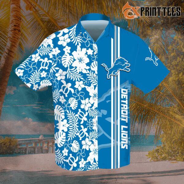 Detroit Lions Flora and Fauna Summer Travelling Hawaiian For Fans 1