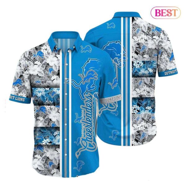 Detroit Lions Floral Glory Hawaiian 1