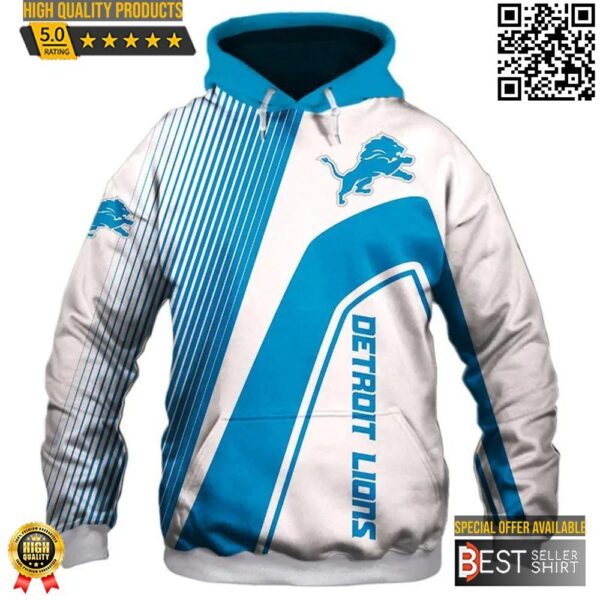 Detroit Lions Football Logo 3D Hoodie Nfl 3D 1