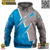 Detroit Lions Football Logo 3D Hoodie Zigzag Nfl 3D 1