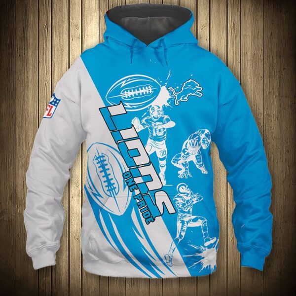 Detroit Lions Hoodie 3D Cartoon Player Cute 1