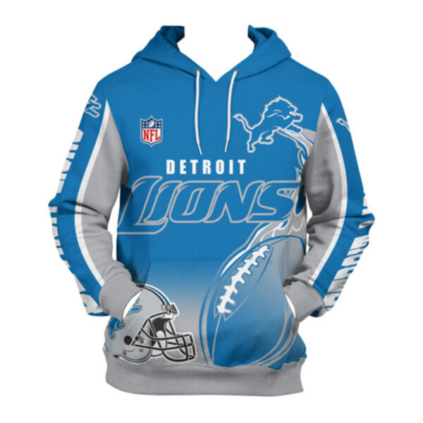 Detroit Lions Hoodie 3D Cute Flame Balls Graphic Gifts for Fans 1