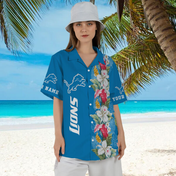 Detroit Lions Island Bloom Hawaiian 1