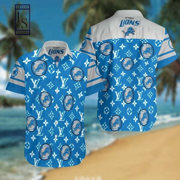 Detroit Lions Luxe Logo Hawaiian 1